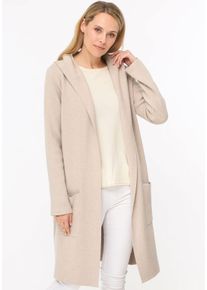 Zwillingsherz Damen Strickjacke ""Janina"", beige, modisch, Gr. S, Obermaterial: 50% Viskose, 27% Polyester, 23% Nylon, Strickjacken, mit