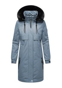 Navahoo Damen Kurzmantel "Kaltwetterretter 14", blau, Basic, Gr. XXL, Obermaterial: 55% Nylon, 45% Baumwolle, Innenfutter: 100% Polyester,