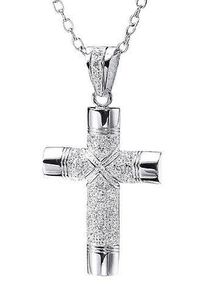 Firetti Damen Ketten-Anhänger "Schmuck Geschenk Silber 925 Halsschmuck Anhänger Kreuz", Silber 925 (Sterlingsilber), 9,9 g, silber, Silber 925