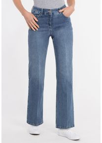 Recover Pants Damen 5-Pocket-Jeans "FLARED", blau, casual, Gr. 36, unifarben, 89% Baumwolle;8% Polyester;3% Elasthan, Jeans, aus hochwertigem