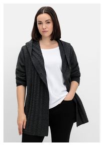 Damen Cardigan "Große Größen", grau, feminin, Gr. 40, sheego by Joe Browns, unifarben, Obermaterial: 80% Polyacryl, 20% Polyester, Strickjacken, mit