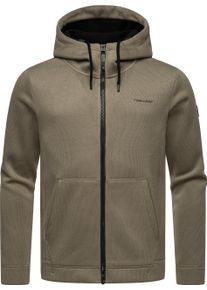 Ragwear Herren Kapuzenstrickjacke "Fabian", braun, Basic, Gr. M, Rippware, Material: 100% Polyester, Innenfutter: 100% Polyester, Strickjacken,