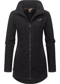 Ragwear Damen Strickjacke "Miram Melange", schwarz, sportlich, Gr. S, Grobstrick, Obermaterial: 56% Baumwolle, 44% Polyester, Innenfutter: 100%