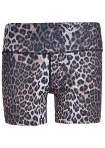 Endurance Kinder Lauftights "Konwich Jr.", braun, feminin, Gr. 140, 77% Polyester, 23% Elasthan, Hosen, mit angesagtem Leopardenmuster