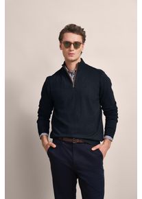 Bugatti Herren Troyer, blau, casual, Gr. XXL, unifarben, Sweatware, 95% Baumwolle, 5% Kaschmir, Pullover, aus Kaschmir-Mix