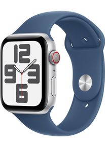 Apple Smartwatch "Watch SE (2024)", 44mm, Cellular, S/M, Sport Band, silber, Smartwatches