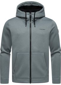 Ragwear Herren Kapuzenstrickjacke "Fabian", grau, Basic, Gr. XXL, Rippware, Material: 100% Polyester, Innenfutter: 100% Polyester, Strickjacken,