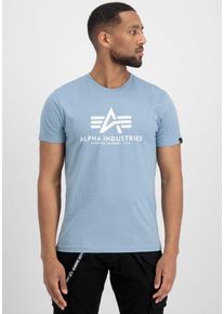 Herren T-Shirt "Basic T-Shirt", bunt, modisch, Gr. S, Alpha Industries, bedruckt, Single Jersey, Obermaterial: 100% Baumwolle, Shirts