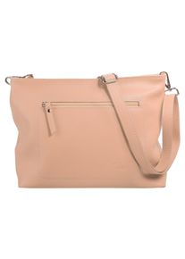 Samantha Look Damen Umhängetasche, rosa, Leder, unifarben, leicht glänzend, Taschen, echt Leder, Made in Italy