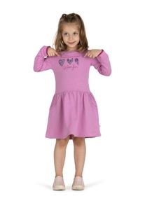 SALT & PEPPER SALT AND PEPPER Mädchen Jerseykleid "More Fun Hearts", rot, casual, Gr. 116, 95% Baumwolle, 5% Elasthan, Kleider, mit Pailletten und Stickerei