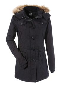 Aniston CASUAL Damen Parka, schwarz, Basic, Gr. 36, unifarben, Web, Obermaterial: 100% Baumwolle. Futter: 100% Polyester. Wattierung: 100% Polyester,