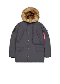 Herren Winterjacke "Alpha Industries Men - Cold Weather Jackets Polar Jacket", grau, Gr. XL, Alpha Industries, Obermaterial: 53% Nylon, 47%
