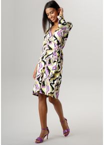Damen Jerseykleid, bunt, modisch, Gr. 46, Aniston SELECTED, bedruckt, animal-print, Single Jersey, Obermaterial: 95% Viskose, 5% Elasthan, Kleider,