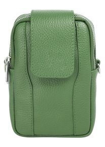 Samantha Look Damen Umhängetasche, grün, Leder, unifarben, Taschen, echt Leder, Made in Italy