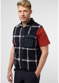 Jack Wolfskin Herren Fleeceweste "FELSLICHT CHECK VEST M", blau, Gr. M, Obermaterial: 100% Polyester; Kontrast: 100% Polyamid ; Futter: 100%