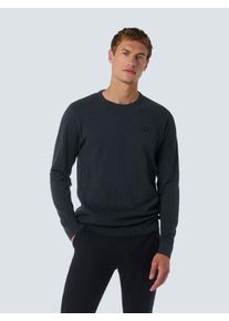 NO EXCESS Herren Rundhalspullover "NO EXCESS Rundhalspullover mit Raffinierter Zwei-Farben-Jacquard", blau, Gr. XL, 100% Baumwolle, Pullover
