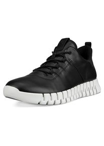 Ecco Herren Sneaker "GRUUV M", Gr. 42, schwarz, Glattleder, sportlich, Schuhe, Freizeitschuh, Halbschuh, mit herausnehmbarer Dual-Fit-Innensohle