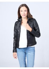 Mustang Damen Lederjacke "31023228", schwarz, Gr. M, Obermaterial: 100% Lammleder / Innenfutter: 100% Baumwolle / Ärmelfutter: 100% Polyester /