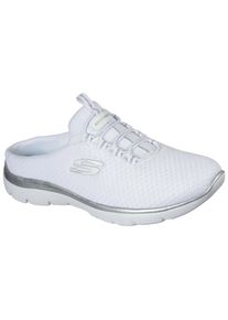 Skechers Damen Sabot "SUMMITS SWIFT STEP", Gr. 42, weiß, Textil, sportlich, Schuhe, Sommerschuh, Schlappen, Schlupfschuh in veganer Verarbeitung