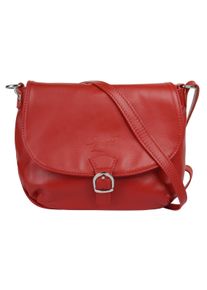 Samantha Look Damen Umhängetasche, rot, Leder, beschichtet, Taschen, echt Leder, Made in Italy