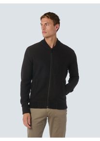 NO EXCESS Herren Rundhalspullover "NO EXCESS Bomber Cardigan mit Wolle", schwarz, Gr. M, 80% Baumwolle, 20% Wolle, Pullover