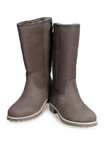 Panama Jack Damen Winterstiefel "Bambina Igloo", Gr. 36, grau, Nubukleder, unifarben, klassisch, Schuhe, mit Lammfellfutter