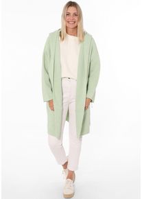 Zwillingsherz Damen Strickjacke, grün, modisch, unifarben, Strick, Obermaterial: 60% Polyacryl, 20% Polyester, 15% Wolle, 5% Alpaka, Strickjacken,