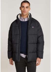 Tommy Jeans Herren Steppjacke "TJM POLY PUFFER EXT", schwarz, modisch, Gr. S, unifarben, kontrastfarbene Details, Web, Obermaterial: 100% Polyamid,