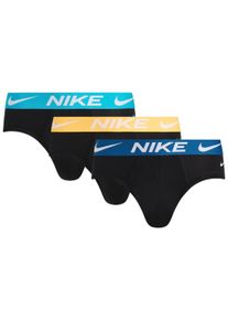NIKE UNDERWEAR Herren Hipster "HIP BRIEF 3PK", Gr. XL, bunt, Jersey, Obermaterial: 92% Polyester, 8% Elasthan, unifarben mit Farbeinsatz, Unterhosen,