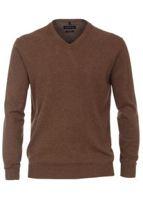 Casamoda Herren Strickpullover "Casamoda Pullover uni", braun, Gr. L, 100% Baumwolle, Pullover