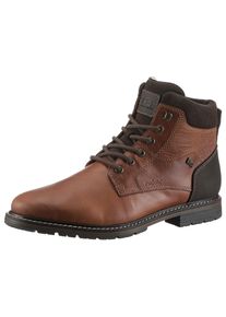 Rieker Herren Winterstiefelette, Gr. 40, braun, Leder, Lederimitat, modisch, Schuhe, Schnürstiefel, Business Schuh mit wasserabweisender TEX-Membran