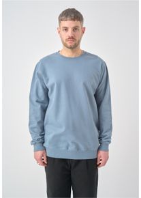 Cleptomanicx Herren Sweatshirt "Ligull", blau, casual, Gr. M, meliert, 100% Baumwolle, Sweatshirts, mit kleiner Möwen-Stickerei