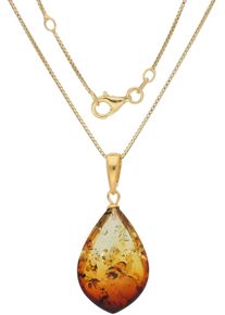 Firetti Damen Kette mit Anhänger "Schmuck Geschenk Silber 925 Halsschmuck Halskette Venezianer Tropfen", Silber 925 (Sterlingsilber), L: 45cm B: 1mm,