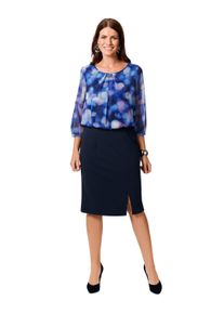 Damen Chiffonkleid "HERMANN LANGE Collection Chiffonkleid Gesa", blau, Gr. 44, HERMANN LANGE Collection, 100% Polyester, Kleider