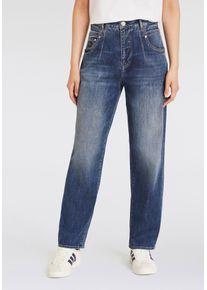 Herrlicher Damen Straight-Jeans "Brooke Recycled Denim Light", blau, casual, Gr. 27, unifarben, Denim/Jeans, Obermaterial: 98% Baumwolle, 2%