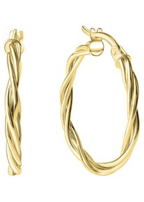 Firetti Damen Paar Creolen "Schmuck Geschenk Gold 375 Ohrschmuck Creole", Gelbgold 375, gold, Gelbgold 375, Ohrringe