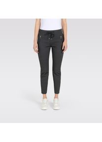 MAC Damen Jerseyhose "easy smart", grau, casual, Gr. 40, Jersey, Obermaterial: 70% Polyester, 25% Viskose, 5% Elasthan, Hosen, mit dezenten