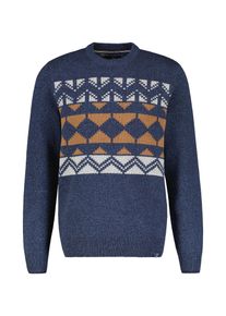 Lerros Herren Strickpullover "Lerros Jacquard Strickpullover für Herren", blau, Gr. M, 60% Baumwolle, 40% Polyacryl, Pullover