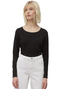Marc O'Polo Damen Langarmshirt, schwarz, casual, Gr. M, MARC O'POLO DENIM, unifarben, Slub, Obermaterial: 100% Baumwolle, Shirts, als tolles Langarm-Basic
