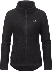 Ragwear Damen Strickjacke "Liram Melange", schwarz, sportlich, Gr. M, Grobstrick, Obermaterial: 56% Baumwolle, 44% Polyester, Innenfutter: 100%