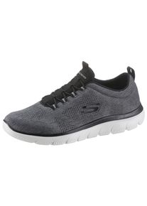 Skechers Herren Slip-On Sneaker "SUMMITS", Gr. 47,5, schwarz-weiß, Textil, sportlich, Schuhe, Freizeitschuh, Slipper, Komfortschuh mit Gummizug zum