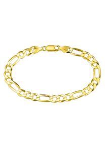 Bruno Banani Herren Armband "Schmuck Geschenk Silber 925 Armschmuck Armkette Figarokette", 21, Silber 925 (Sterlingsilber), gold, Silber 925