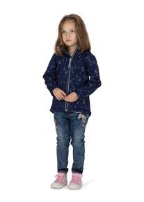 SALT & PEPPER SALT AND PEPPER Mädchen Softshelljacke "AOP Horses", blau, casual, Gr. 92, bedruckt, 100% Polyester, Jacken, mit reflektierenden Details