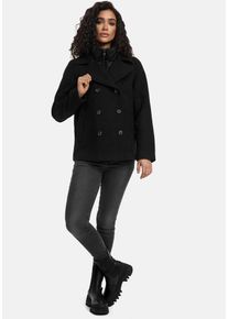 Marikoo Damen Winterjacke "Aylaraa", schwarz, Gr. S, Obermaterial: 90% Polyacryl, 8% Viscose, 2% Elasthan, Jacken, Elegante Designer Winterjacke