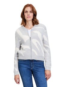 BETTY & CO BETTY & CO Damen Strickjacke "Betty & Co Strick-Cardigan mit Reißverschluss", grau, modisch, Gr. 40, Strick, Obermaterial: 58% Polyacryl, 30%