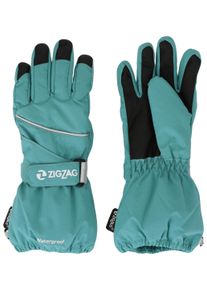ZIGZAG Kinder Skihandschuhe "Kempston", blau, sportlich, Gr. 128, mehrfarbig, 100% Polyester, Handschuhe, mit komfortabler Wintersport-Ausstattung