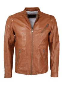 JCC Herren Bikerjacke "3102123", braun, Gr. XL, Obermaterial: 100% Leder, Lamm / Futter: 100% Baumwolle / Ärmelfutter: 100% Polyester, Jacken