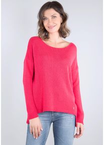Please Jeans Damen Rundhalspullover "PL-M49", rot, casual, Gr. 1, Feinstrick, Obermaterial: 50% Baumwolle, 50% Polyacryl, Pullover, in schöner