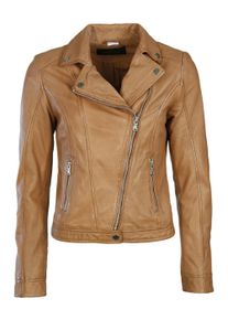 JCC Damen Bikerjacke "8167", braun, Gr. 46, Oberstoff: 100% Lammleder / Futter: 100% Polyester, Jacken