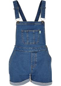 Urban Classics Damen Jumpsuit "Urban Classics Damen Ladies Organic Short Dungaree", blau, Gr. 4XL, unifarben, 50% Baumwolle (Bio), 48% Baumwolle, 2%